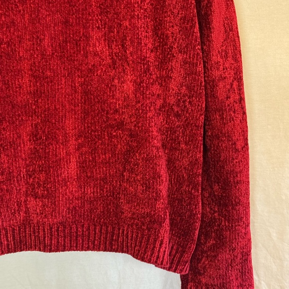 B-26 Alfred Dunner Red Long Sleeve Mock Turtle neck Sweater Size S - Picture 10 of 15